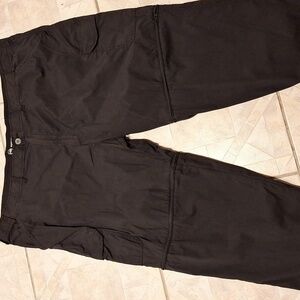 F mens HB solid black loose fit cargo 2 in 1 pants size 54/30